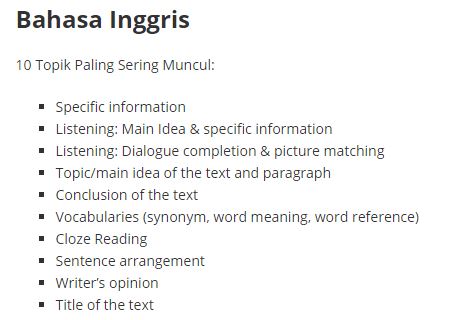 Intip 10 Topik Paling Sering Muncul di Soal UN Bahasa Inggris SMA Biar Nggak Bikin Kamu Pusing!