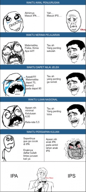Sebentar Lagi UN! Meme IPA vs IPS Ini Mungkin akan Jadi Kenangan Unik Selama Masa SMA!