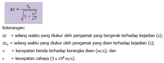 Relativitas Waktu (Dilatasi Waktu)