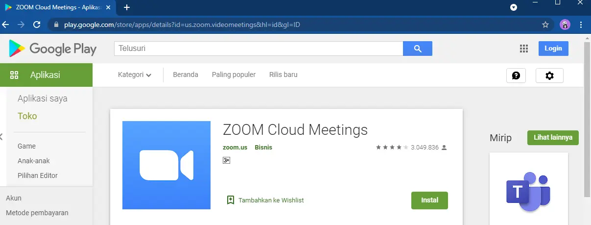 download zoom di playstore atau app store