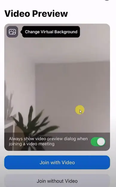 pilih opsi zoom video atau video