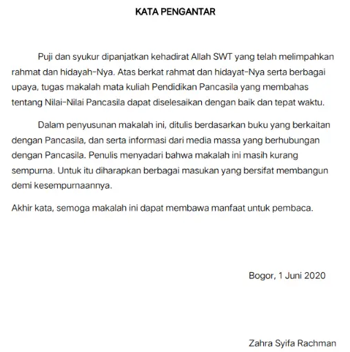 contoh kata pengantar 1